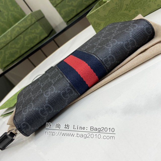 Gucci專櫃古馳最新款飾GG細節拉鏈錢包男士長夾錢包 jh2251型號：408831